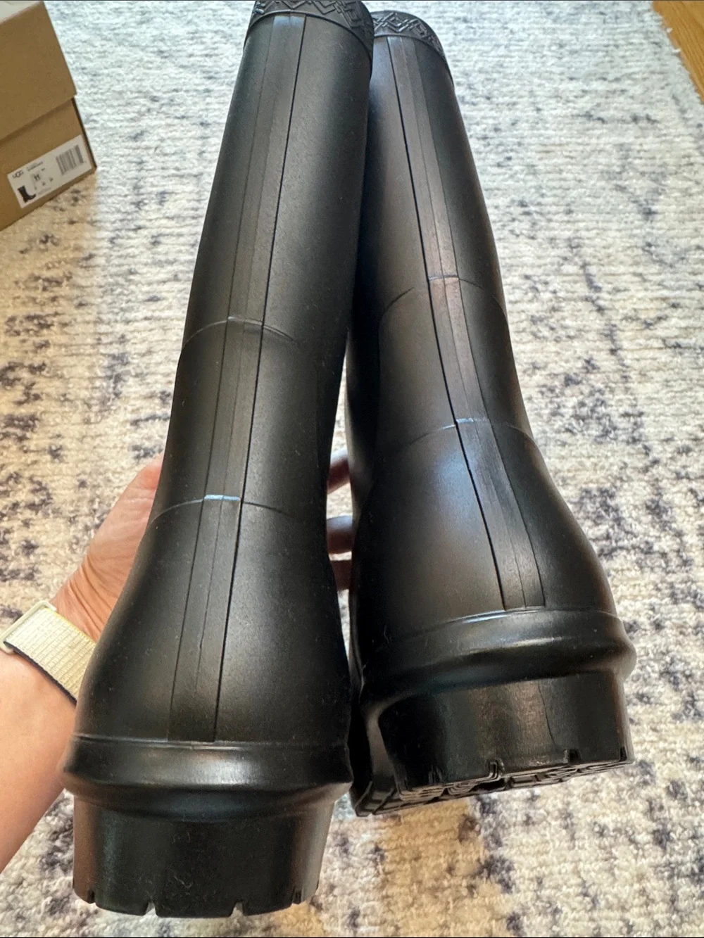 NWT Ugg Matte Black Rain Boot Sz 11